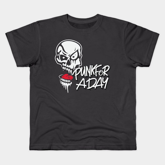 Punk For A Day Day – October 25 Kids T-Shirt by irfankokabi